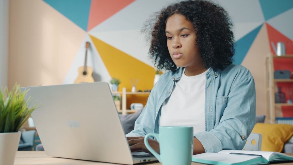 growing demand online mba — professional studying laptop home office