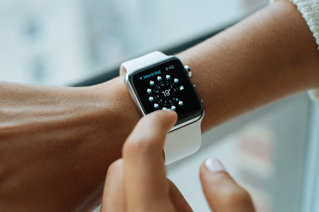 wearable technology beyond fitness — smartwatch health data wrist display