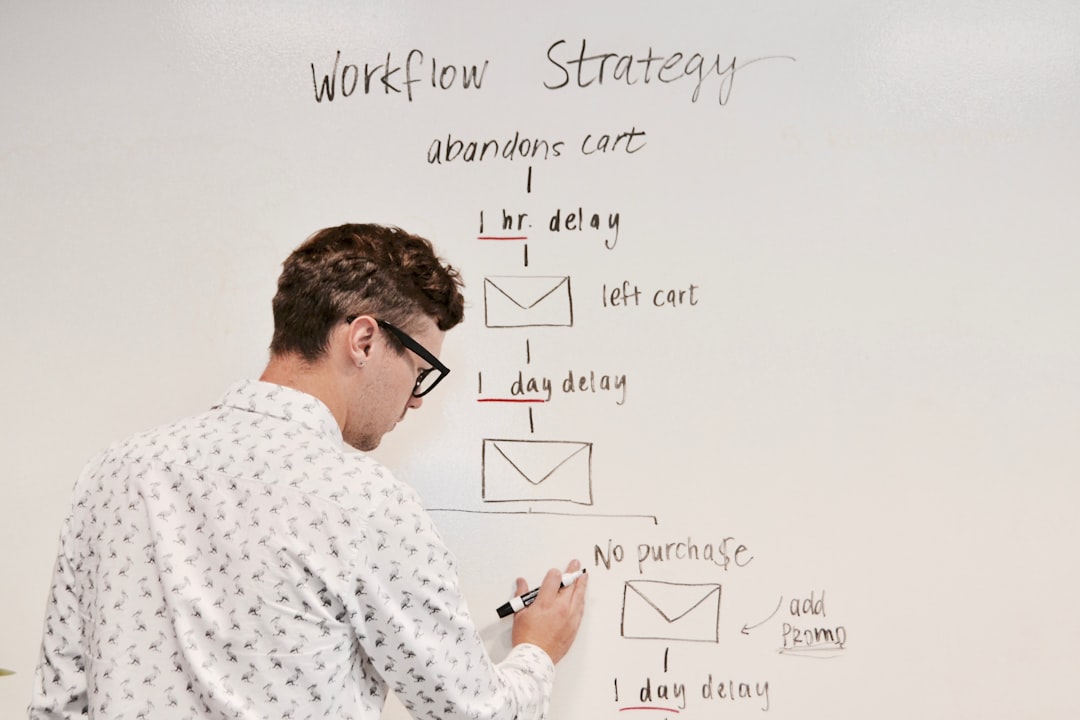 role storytelling building powerful — a brand strategist writing on a whiteboard covered in narrative story arcs and character diagrams