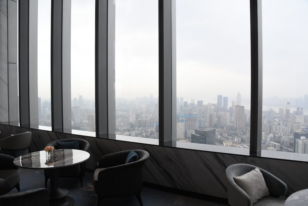 Sky Lobby of the Ritz Carlton, Wuhan.