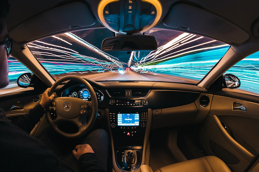 connected cars driving experience — advanced driver assistance systems on modern vehicle dashboard