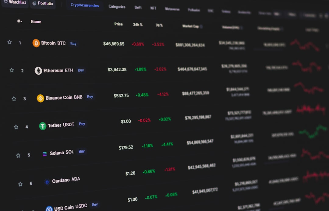 alternative investments younger investors — diverse portfolio charts displayed on multiple screens showing crypto, real estate, and private equity allocations