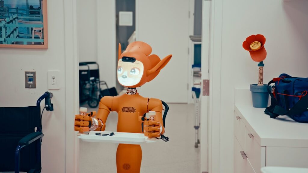 medical robotics beyond operating — hospital robot delivering medical supplies