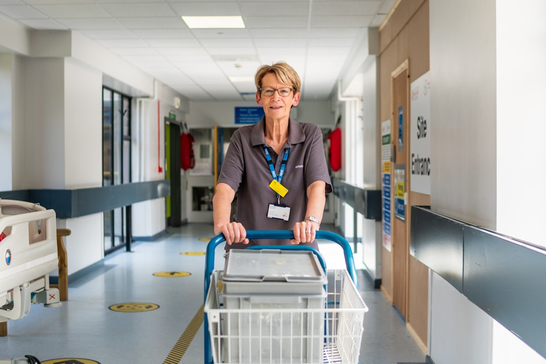 medical robotics beyond operating — autonomous delivery cart navigating hospital corridor