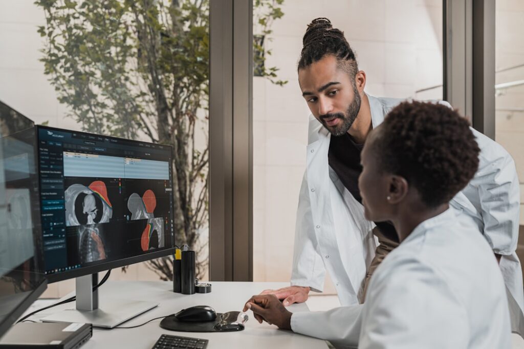 growing role precision medicine — doctor analyzing genetic lab data